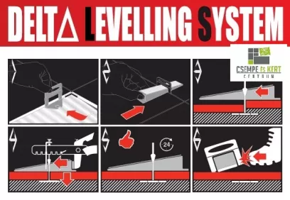 Rubi Delta ékes lapszintező talp - 1 mm (400 db/cs) (02839)